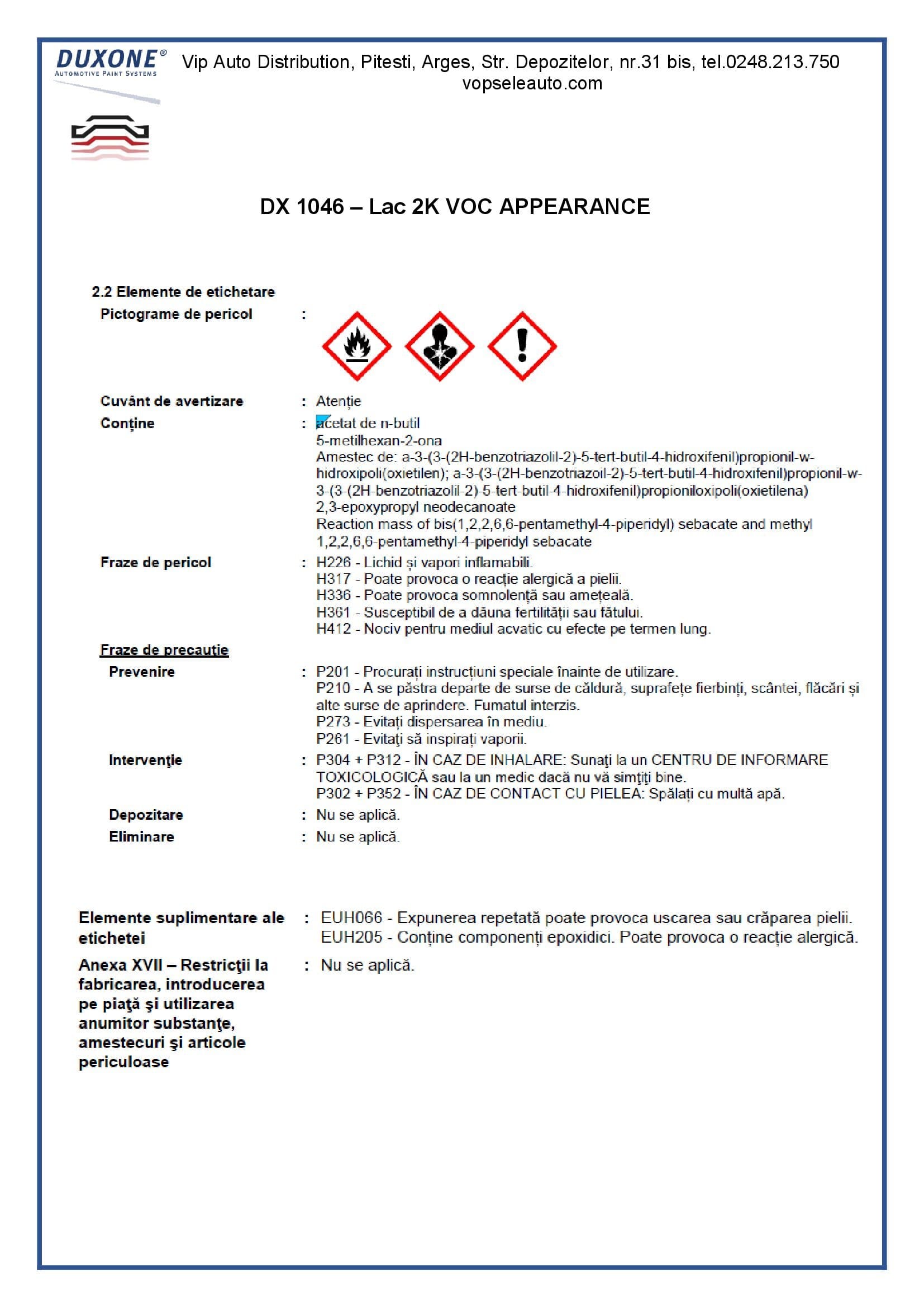 Lac 2K VOC Appearance, 5L,  Duxone           